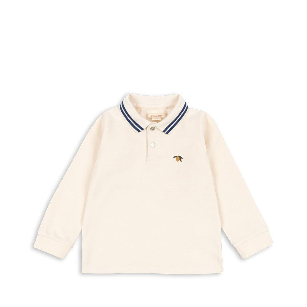 Konges Sløjd Langarmshirt Florian in Antique White – geripptes Kinder-Shirt aus GOTS-zertifizierter Bio-Baumwolle, schlicht & zeitlos