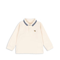 Konges Sløjd Langarmshirt Florian in Antique White – geripptes Kinder-Shirt aus GOTS-zertifizierter Bio-Baumwolle, schlicht & zeitlos