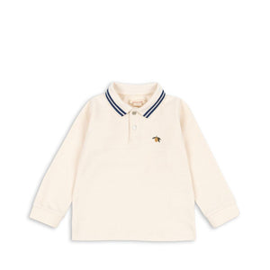 Konges Sløjd Langarmshirt Florian in Antique White – geripptes Kinder-Shirt aus GOTS-zertifizierter Bio-Baumwolle, schlicht & zeitlos