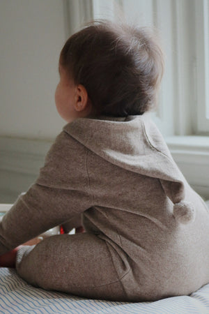 Konges Sløjd Knitted Jumpsuit "Mattou" Light Brown