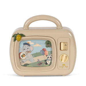 Konges Sløjd My Melody TV in Lemon – interaktives Musikspielzeug mit beweglichem Bildschirm, ABS-Gehäuse und beruhigenden Sounds.