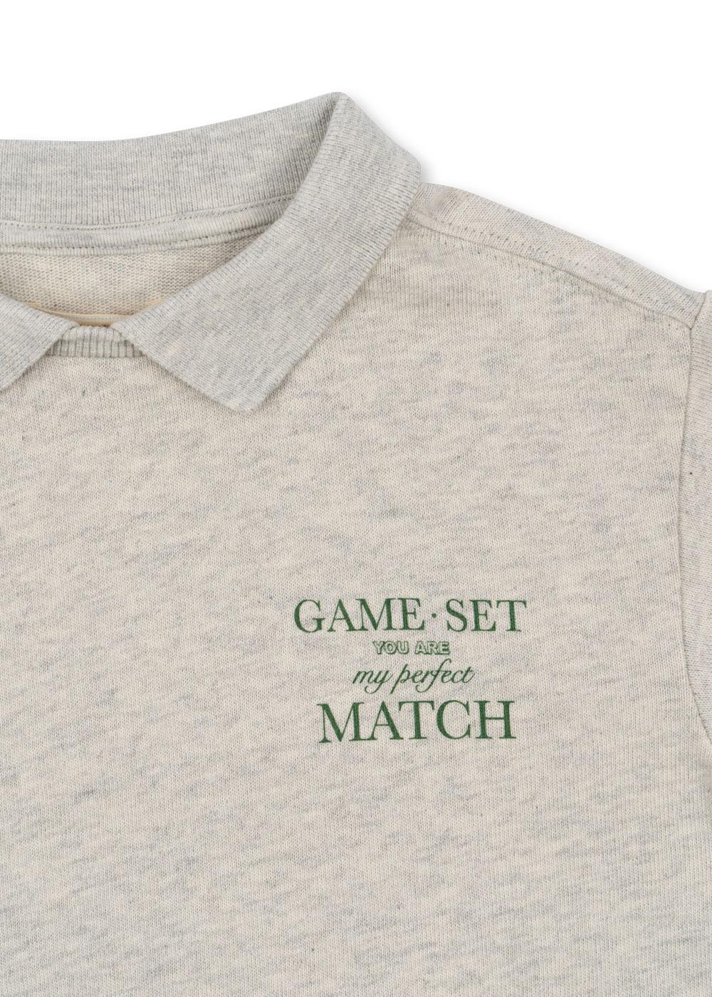 Konges Sløjd Polo Sweatshirt "Spotty" Off White Melange