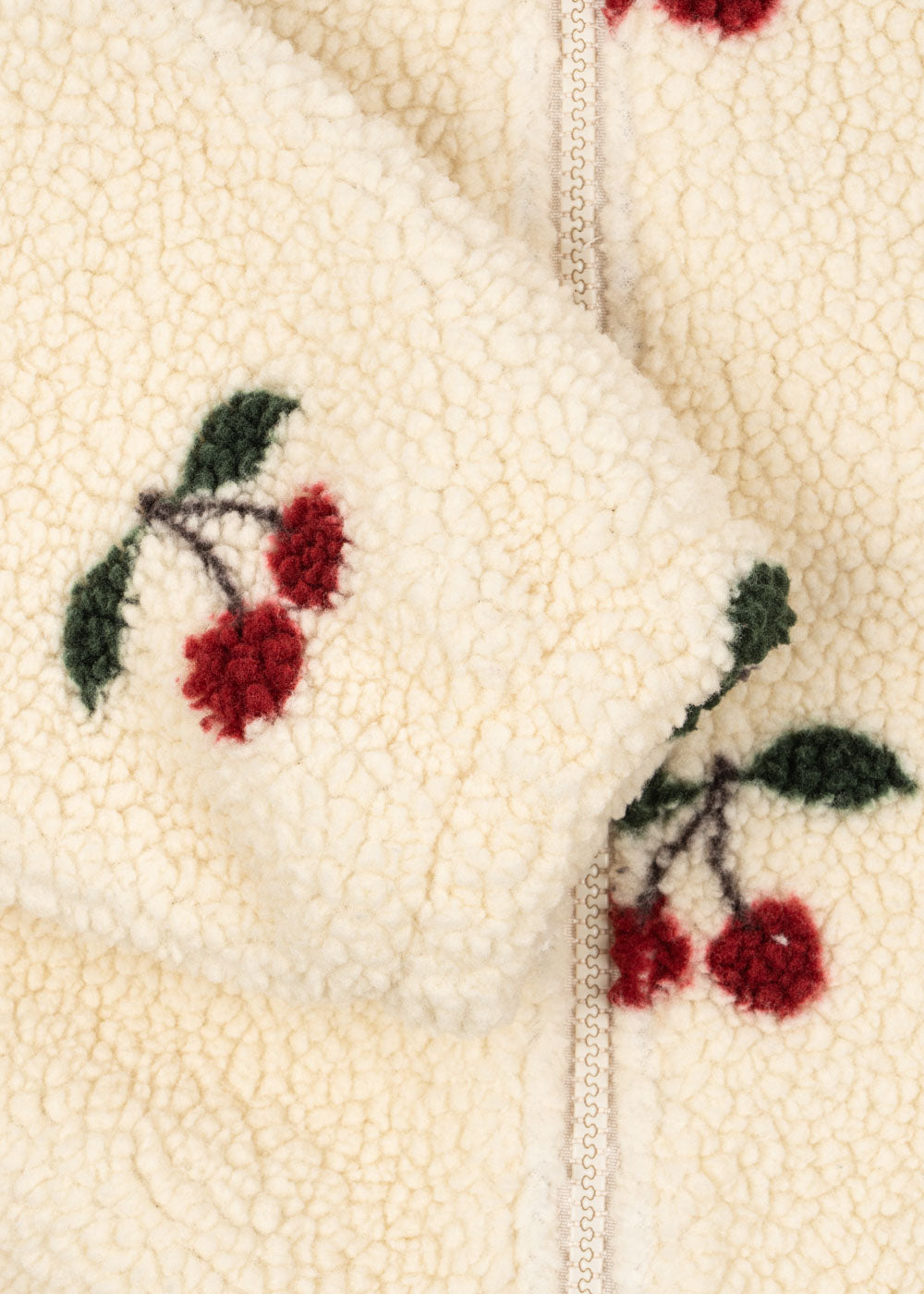 Konges Sløjd Fleece Jacke Teddy Hoodie "Jody" Ma Grande Cerise