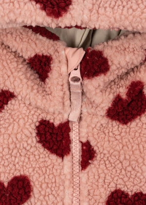 Konges Sløjd Fleece Jacket Teddy Hoodie "Jody" Coeur Mellow