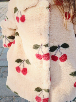Konges Sløjd Fleece Mantel "Fuzzie" Ma Grande Cerise