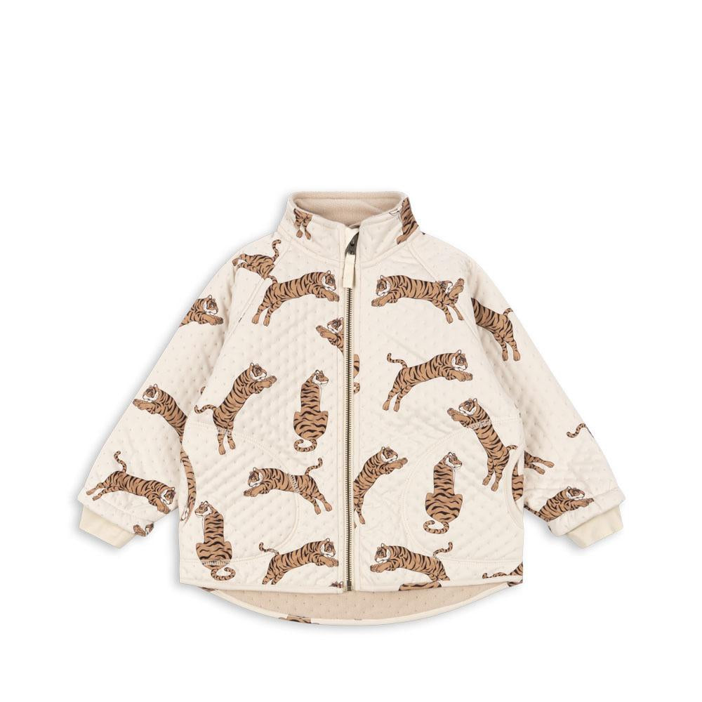 „Konges Sløjd Thermo-Jacke 'Grs' im Tiger-Design – leichte, wasserabweisende Kinderjacke mit Thermolite®-Füllung und Reißverschluss“