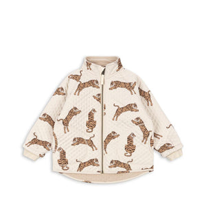 „Konges Sløjd Thermo-Jacke 'Grs' im Tiger-Design – leichte, wasserabweisende Kinderjacke mit Thermolite®-Füllung und Reißverschluss“