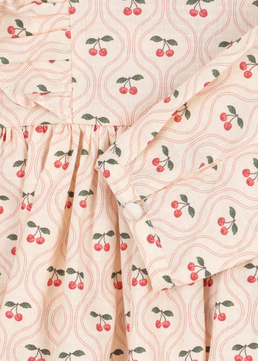 Konges Sløjd Kleid "Cianna" Bow Cherry Pink Motiv