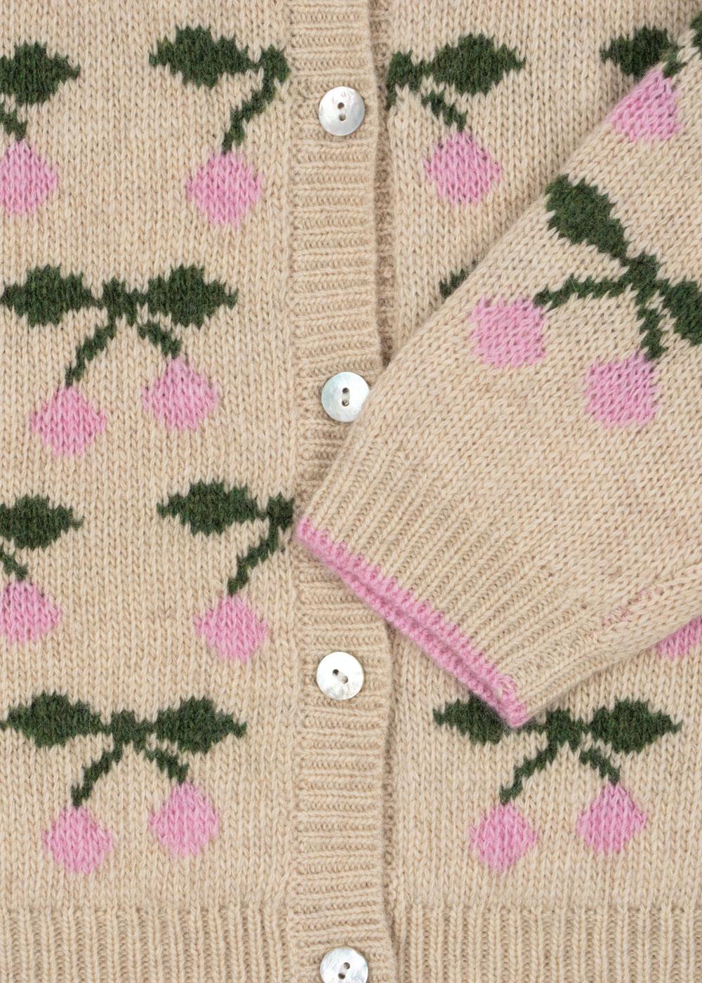 Konges Sløjd Strick-Jacke "Collar" Cherry