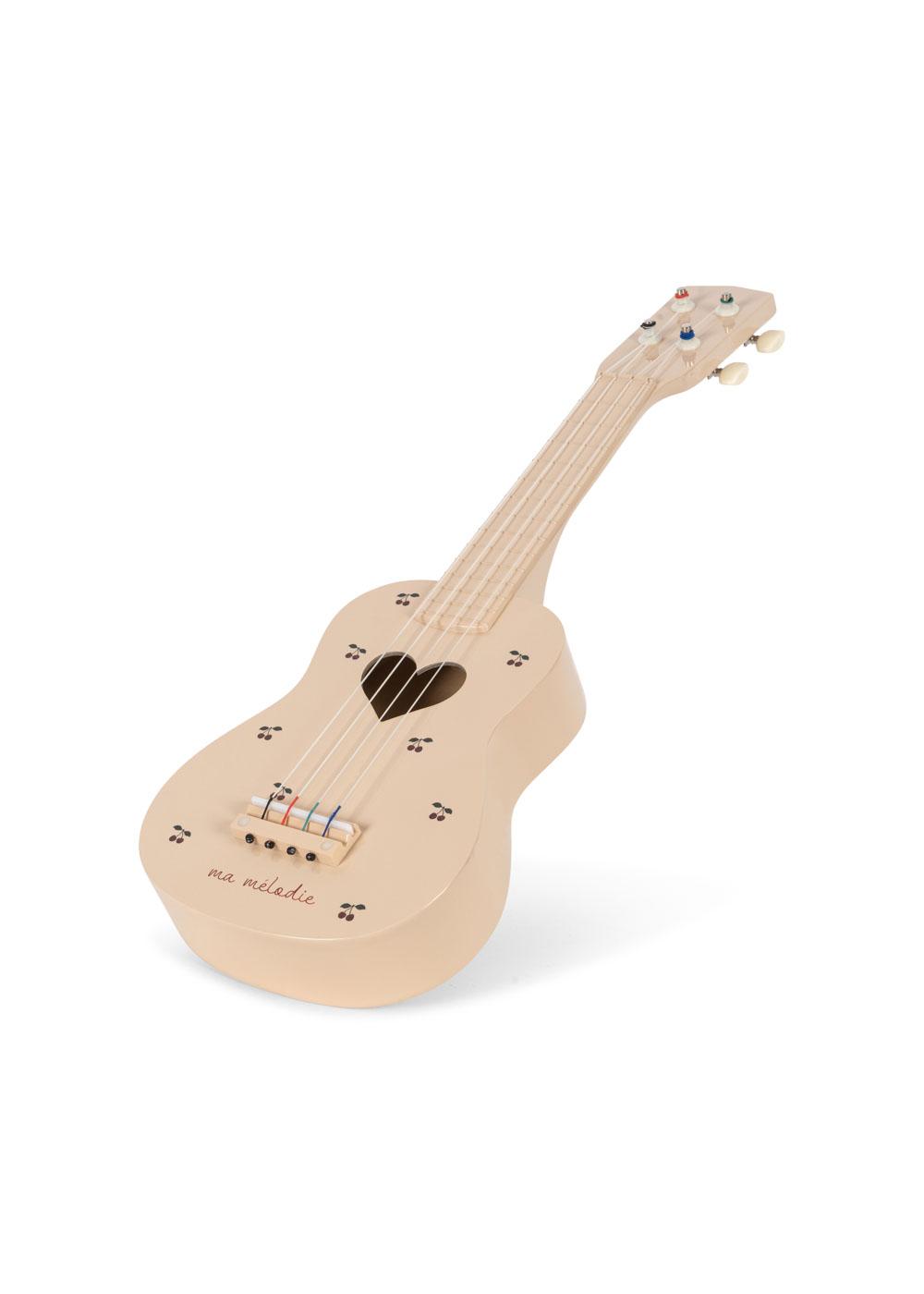 Ukulele für Kinder von Konges Sløjd im Glossy Cherry Design – Kindermusikinstrument aus Holz mit Kirschmuster