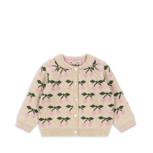 Konges Sløjd Strickjacke aus Merinowolle "Belou" Cherry