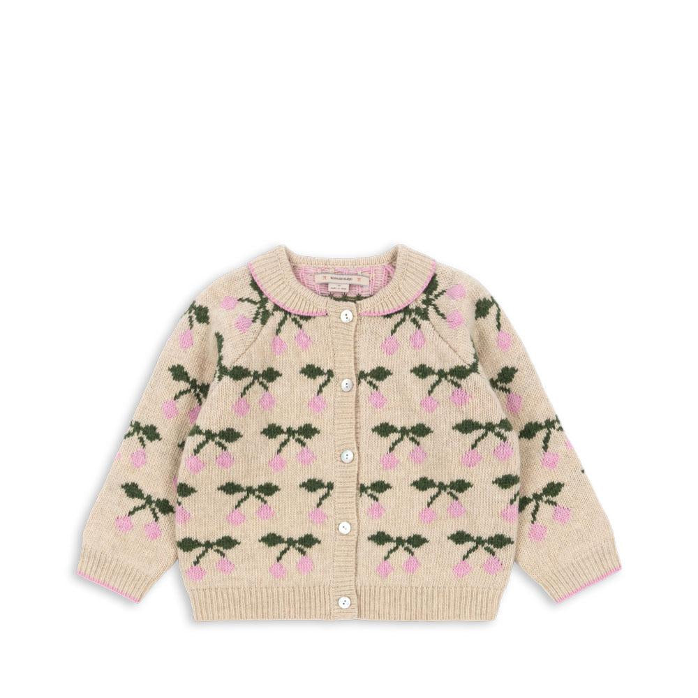 Konges Sløjd Strickjacke aus Merinowolle "Belou" Cherry