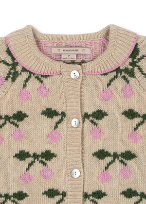 Konges Sløjd Strickjacke aus Merinowolle "Belou" Cherry
