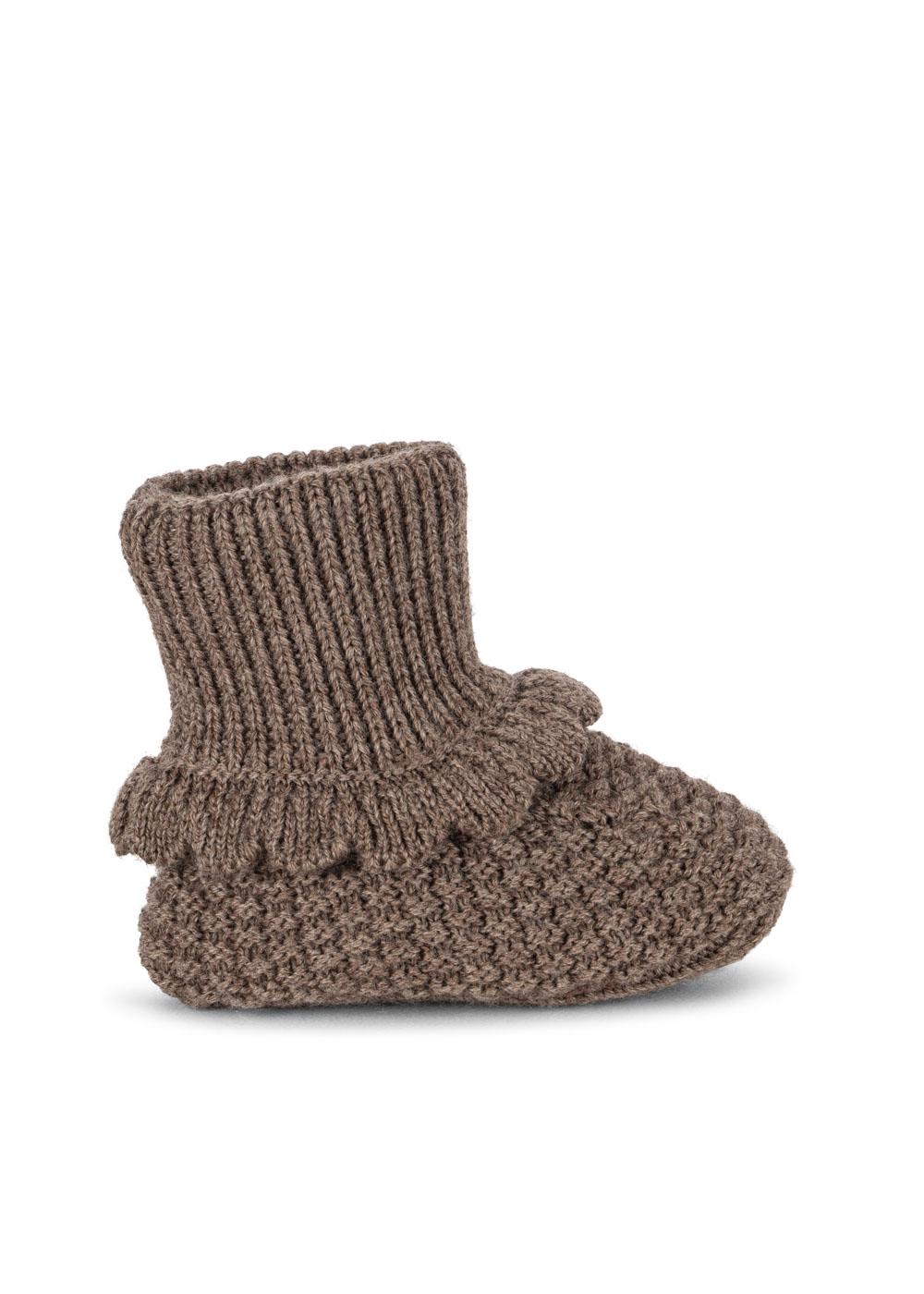 Konges Sløjd Strickschuhe "Fruity" Bunny Brown Melange