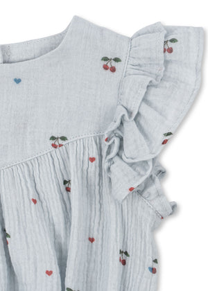 Konges Sløjd Onesie Coco | Cherry Blue Coeur