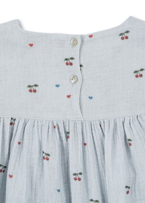 Konges Sløjd Kleid Coco | Cherry Blue Coeur