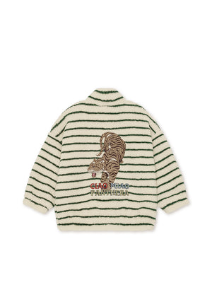 Konges Sløjd Teddy-Jacke mit Stickerei – Jody in Erba Stripe – Detailansicht 2