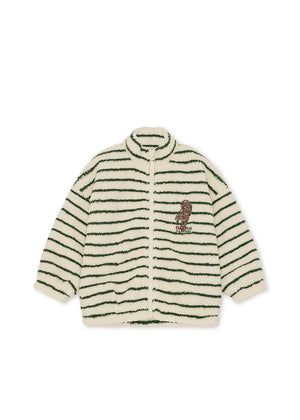 Konges Sløjd Teddy-Jacke mit Stickerei – Jody in Erba Stripe