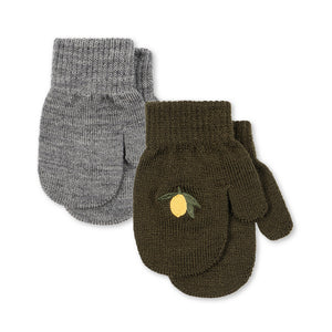 Konges Sløjd Fäustlinge (2er-Pack) – Filla in Kombu Green