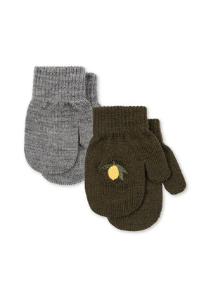 Konges Sløjd Fäustlinge (2er-Pack) – Filla in Kombu Green