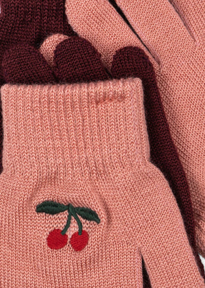 Konges Sløjd Handschuhe (2er-Pack) – Filla in Sorbet – Detailansicht 2