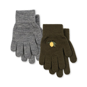 Konges Sløjd Handschuhe (2er-Pack) – Filla in Kombu Green