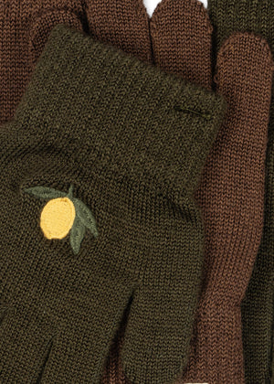 Konges Sløjd Handschuhe (2er-Pack) – Filla in Kombu Green – Detailansicht 2