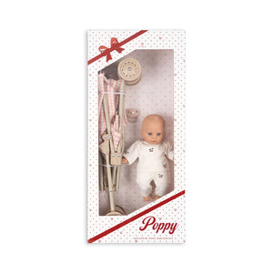 Konges Sløjd Puppenwagen "Poppy Doll Stroller Set Pink Check"