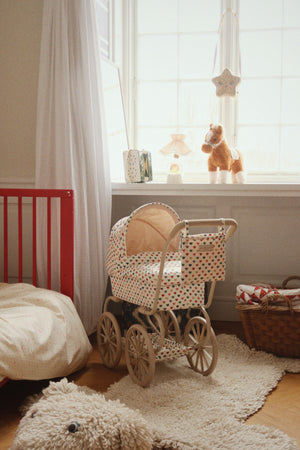 Konges Sløjd Puppenwagen "Minnie Doll Pram Coeur Coloré"