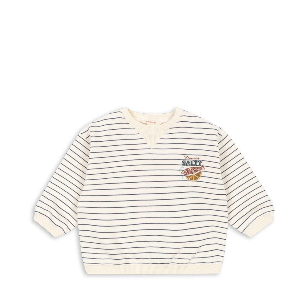 Konges Sløjd Sweatshirt "Amio" Captains Blue | Antique White