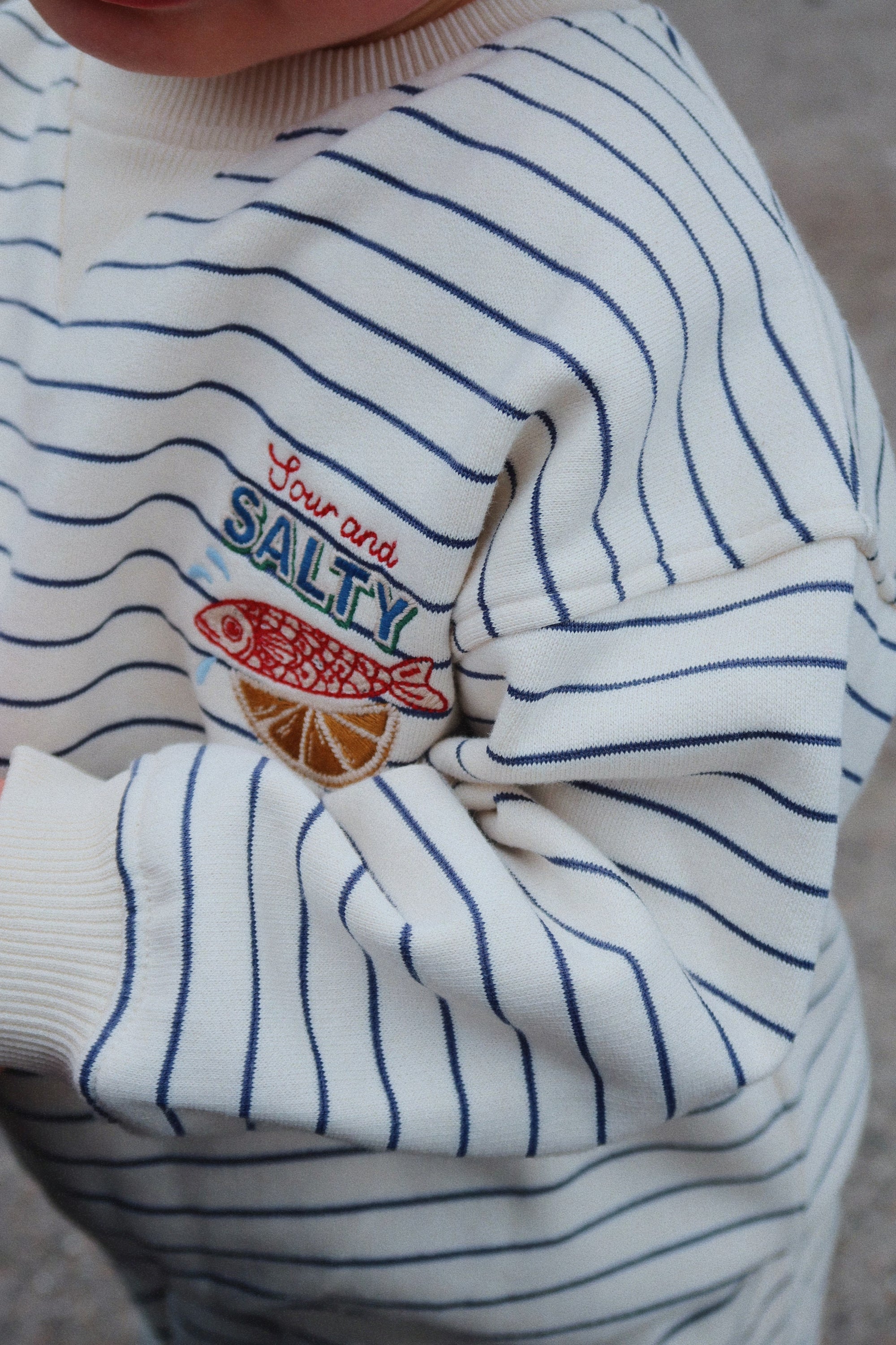 Konges Sløjd Sweatshirt "Amio" Captains Blue | Antique White