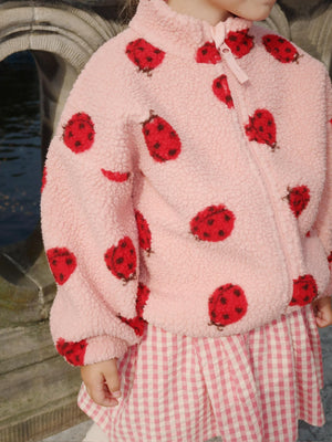 Konges Sløjd Jacke "Jody Teddy" | Ladybug Pink