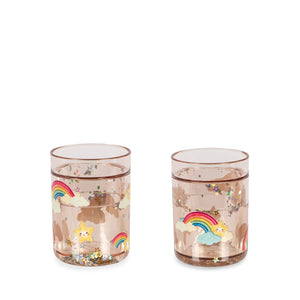 Konges Sløjd Trinkbecher – 2 PACK Glitter CUPS | Rainbow