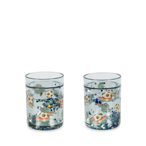 Konges Sløjd Trinkbecher – 2 PACK Glitter CUPS | Off White/kick It