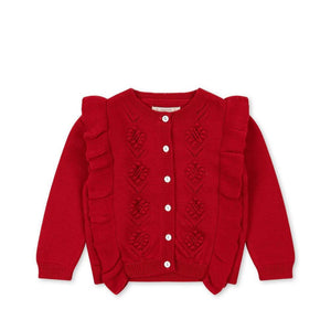 Konges Sløjd Strickjacke Fiol Frill Barbados Cherry
