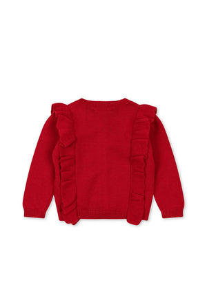 Konges Sløjd Strickjacke Fiol Frill Barbados Cherry