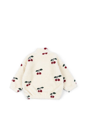 Konges Sløjd Veste Polaire Ours en Peluche "Jody" Ma Grande Cerise