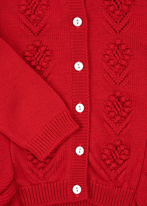 Konges Sløjd Strickjacke Fiol Frill Barbados Cherry