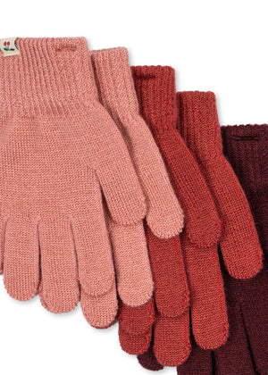 Konges Sløjd Handschuhe – 3 PACK Filla Gloves | Rose Mix