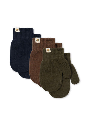 Konges Sløjd Fäustlinge – 3 PACK Filla Mittens | Forest Mix