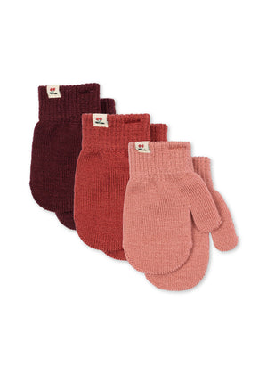 Konges Sløjd Fäustlinge – 3 PACK Filla Mittens | Rose Mix