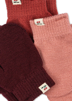 Konges Sløjd Fäustlinge – 3 PACK Filla Mittens | Rose Mix