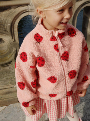 Konges Sløjd Jacke "Jody Teddy" | Ladybug Pink