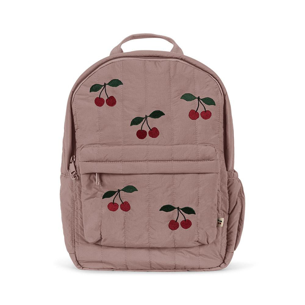 Konges Sløjd Rucksack „Juno Midi“ in der Farbe Twilight Mauve – nachhaltiger Kinderrucksack mit Brustgurt, Reißverschluss und Seitentasche.