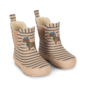 Konges Sløjd Gummistiefel mit Print – Roi in Stripe La Mer