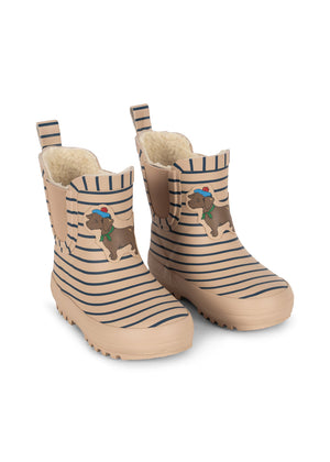 Konges Sløjd Gummistiefel mit Print – Roi in Stripe La Mer