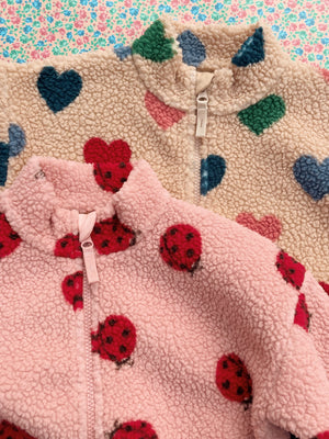 Konges Sløjd Jacke "Jody Teddy" | Ladybug Pink