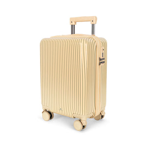 Konges Sløjd Kinderkoffer „Tea Stripe“ – gestreifter Trolley mit Rollen und Teleskopgriff für Kinder, ideal für Reisen und Wochenendtrips.