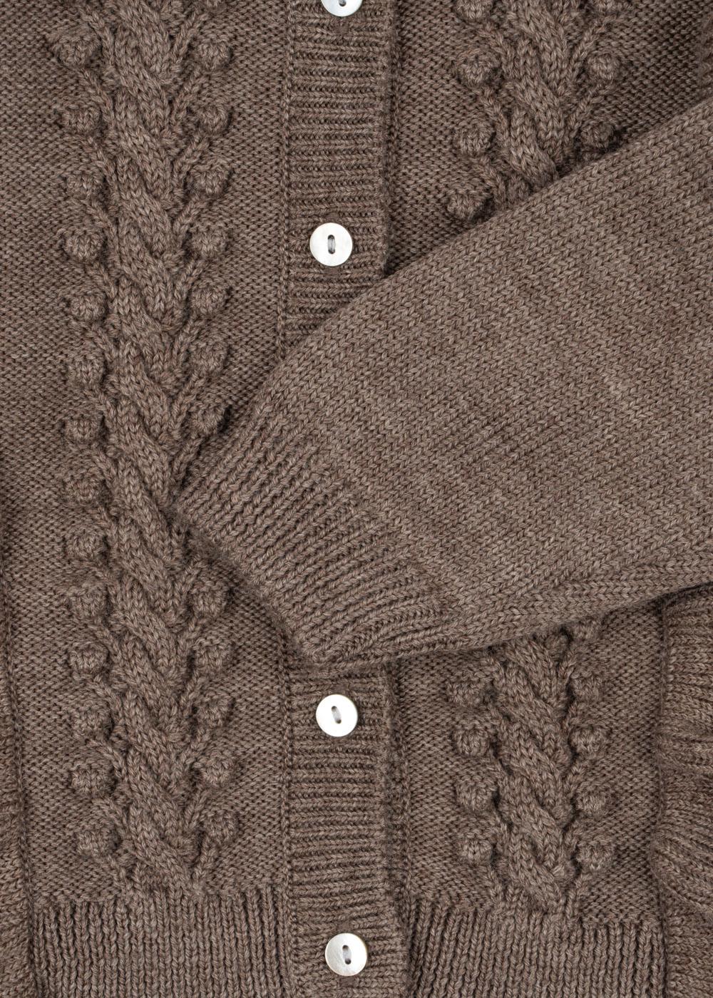 Konges Sløjd Strickjacke "Fiol Frill" | Bunny Brown Melange