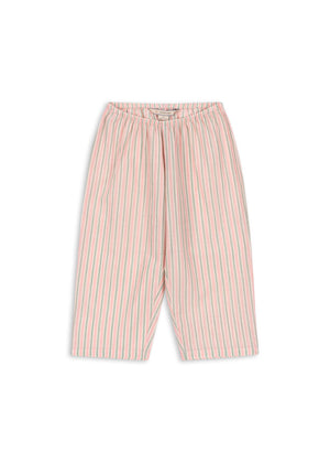 Konges Sløjd Luli Hose Blush Stripe, Kinderhose aus Bio-Baumwollvoile